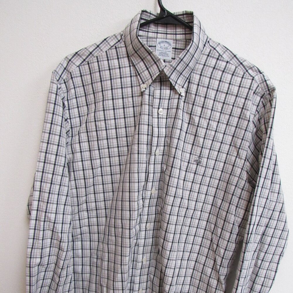Brooks Brothers Multicolor Plaid Long Sleeve Button Down Shirt Large